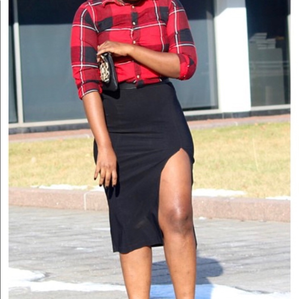 ASOS high split pencil skirt